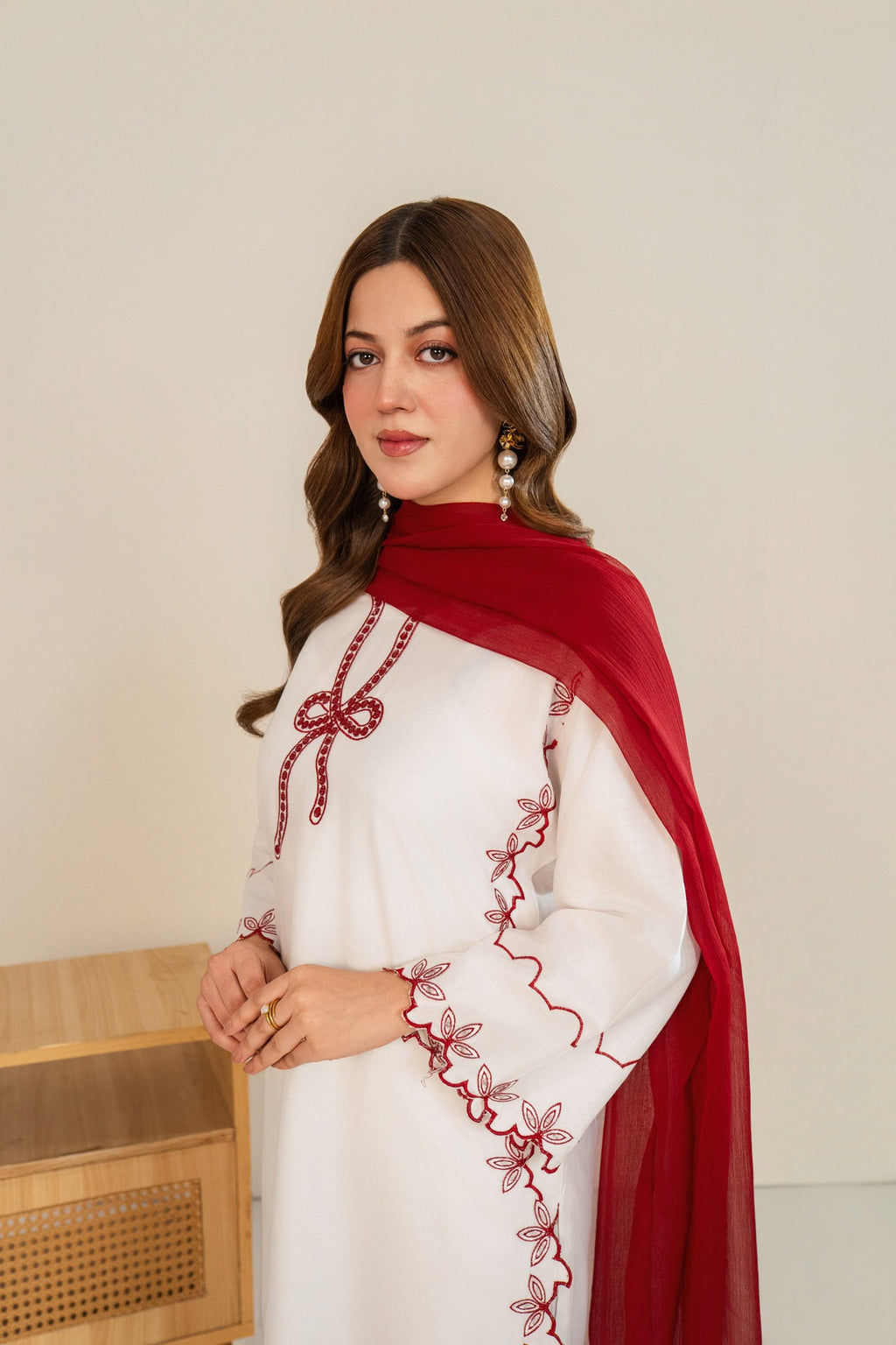 Bow Embroidered 3-Pcs