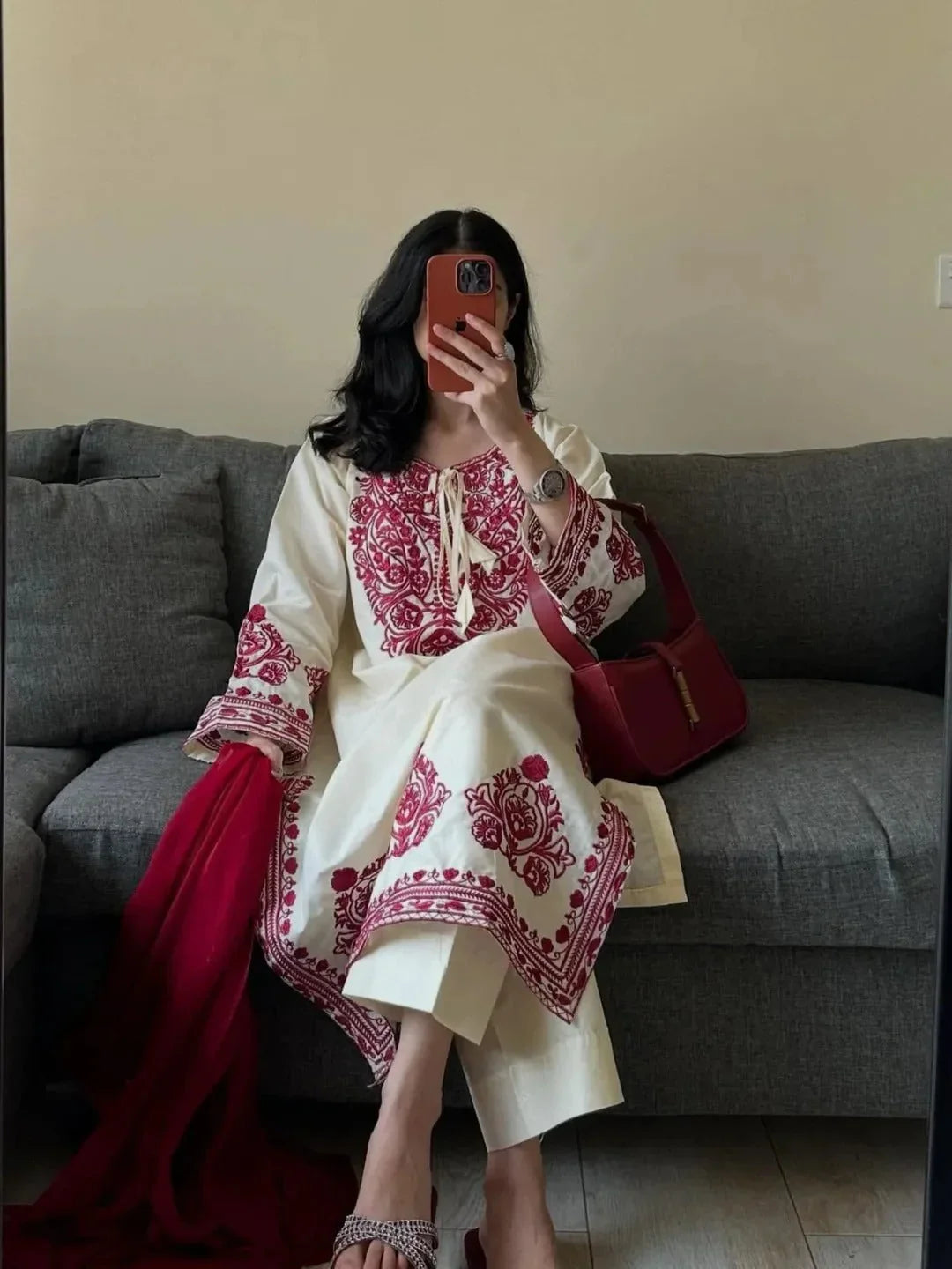 Marina Embroidered 3-Pcs