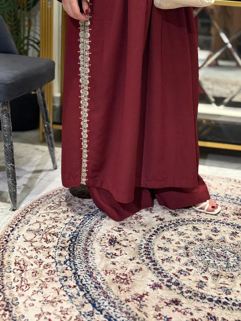 Alisbha Maroon Embroidered 2pc