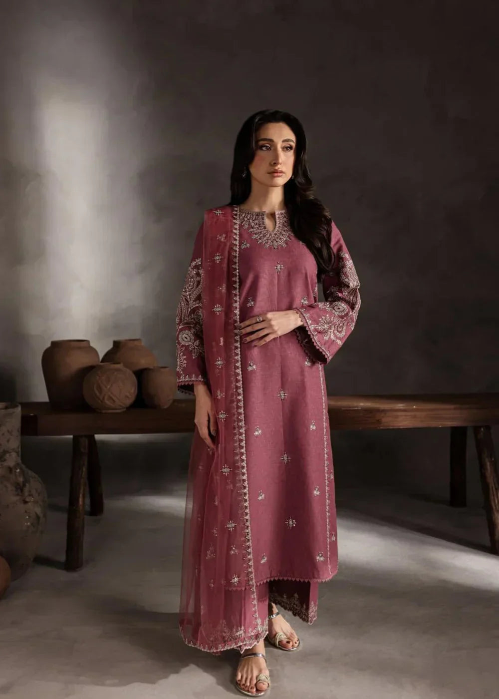 PINK OPAL EMBROIDERED 3PCS