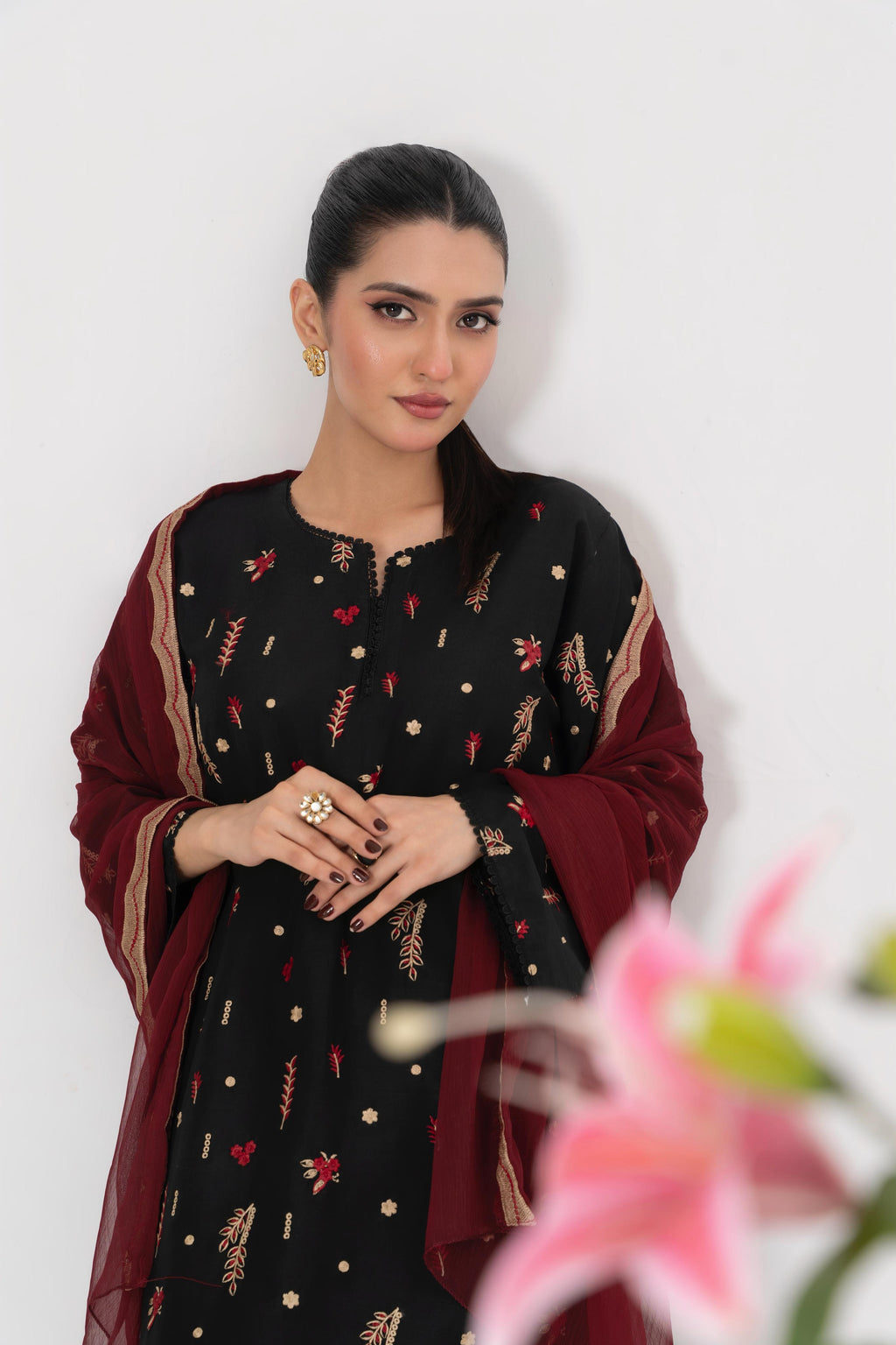 Diana Embroidered 3-Pcs