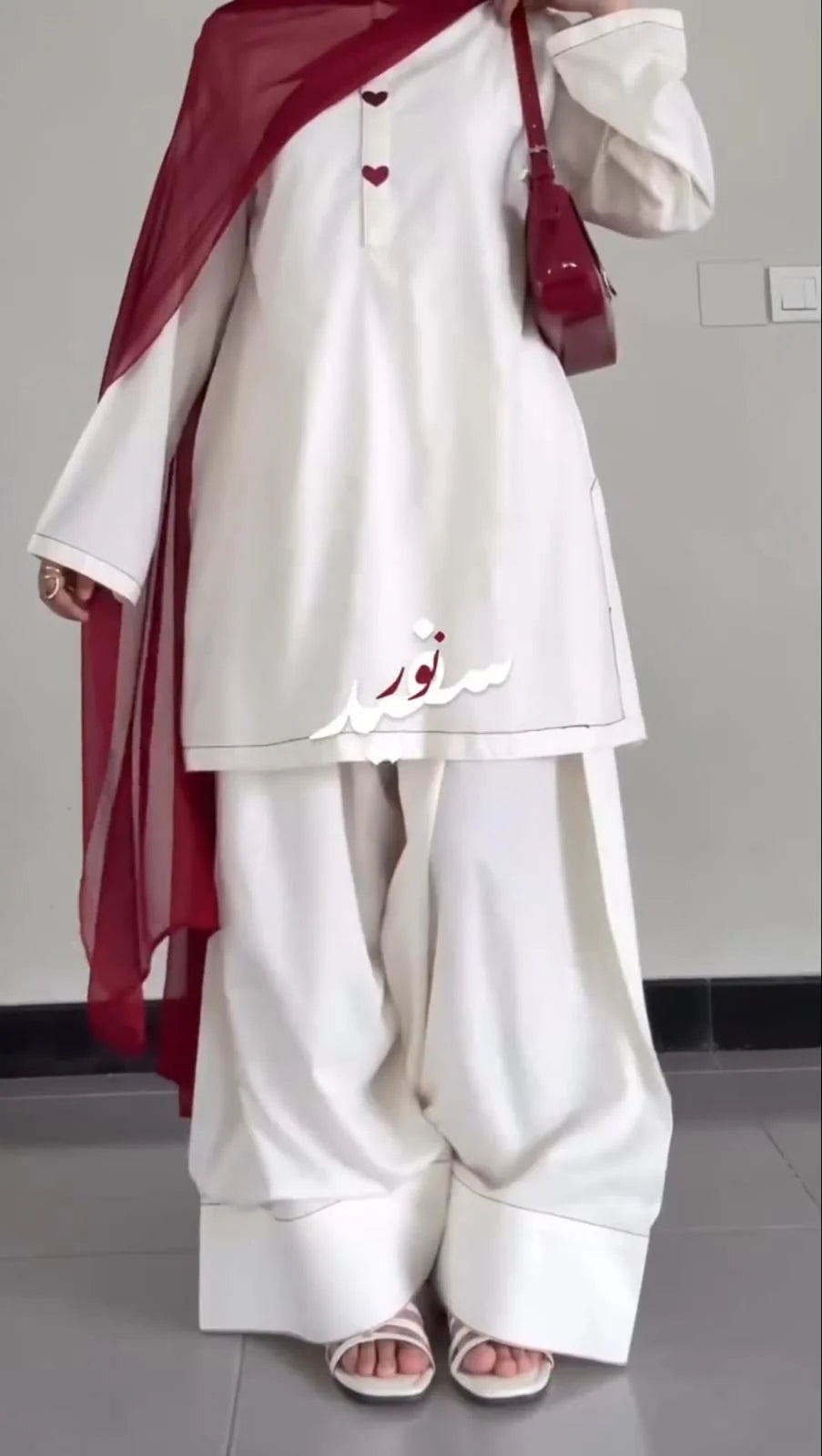 Noor Emb 2PC Farshi Shalwar set