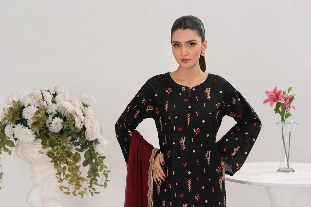 Diana Embroidered 3-Pcs